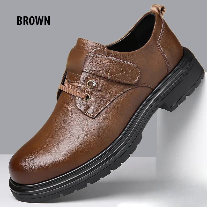 Heren Ademend Retro PU Lederen Zachte Zool Schoenen