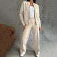 💝Women's Two-Piece Relaxed Fit Set - Zippered Jacket and Wide-Leg Pants(✈️Enjoy free shipping)