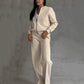 💝Women's Two-Piece Relaxed Fit Set - Zippered Jacket and Wide-Leg Pants(✈️Enjoy free shipping)