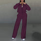 💝Women's Two-Piece Relaxed Fit Set - Zippered Jacket and Wide-Leg Pants(✈️Enjoy free shipping)