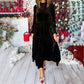 🎄🎉Christmas Vibes 🎁💃Women’s Luxurious Long-Sleeve Dress with Ruffle Hem💝 （Enjoy free shipping😍）