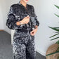 ❤️❤️Women's Fashion Leopard 2-Piece Set - Full-Zipper Jacket & Matching Wide-Leg Pants