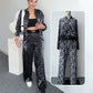 ❤️❤️Women's Fashion Leopard 2-Piece Set - Full-Zipper Jacket & Matching Wide-Leg Pants