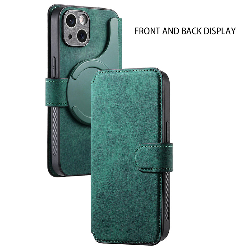 【Pour iPhone】Étui portefeuille en cuir pour téléphone - Étui magnétique détachable 3 en 1✨Offre une protection à 360°✨