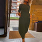 💝50% off 🎉🎉Elegant Black Midi Dress With Pockets
