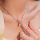 💕💎Elegant Round-Cut Pendant Necklace with Shimmering Chain