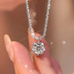 💕💎Elegant Round-Cut Pendant Necklace with Shimmering Chain
