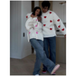 💕Fashionable Embroidered Heart Loose Round Neck Long Sleeve Knitted Sweater