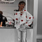 💕Fashionable Embroidered Heart Loose Round Neck Long Sleeve Knitted Sweater