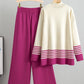 🌟Soft Striped Sweater & Wide Leg Pants Set💕