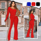🌸Seasonal discount 55%🌸 Sexy Off-Shoulder Bodycon Rhinestone Leg Jumpsuit