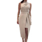 🎉Hot Skirts🤩💐Women's Sleeveless Tie Waist High-Neck Split Midi Dress💕👗