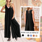 🎁Limited Time Offer✨😍Women's Casual V-Neck Sleeveless Wide-Leg Jumpsuit❤️