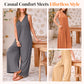 🎁Limited Time Offer✨😍Women's Casual V-Neck Sleeveless Wide-Leg Jumpsuit❤️