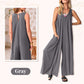 🎁Limited Time Offer✨😍Women's Casual V-Neck Sleeveless Wide-Leg Jumpsuit❤️