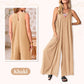 🎁Limited Time Offer✨😍Women's Casual V-Neck Sleeveless Wide-Leg Jumpsuit❤️