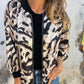 🌸Speciale aanbieding🌸Vrouwen Lente Herfst Zebra Print Zip Hooded Jacket
