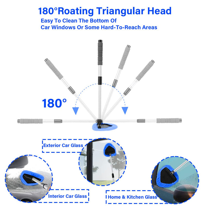Kit de nettoyage pour pare-brise de voiture – Extensible et rotatif à 180°. À saisir ! Plus que 20 exemplaires, jusqu'à épuisement des stocks !