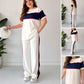 🌸Limited-time discount🌸 Women's Two-Piece Color-Block Casual Tracksuit (top + trousers).