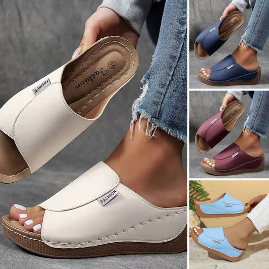 🎁2026 Nieuw binnen 50% KORTING🔥Casual Wedge Slide Sandalen voor dames