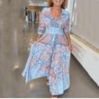 🌸 2026 Lente-Zomer Trend | Elegante bloemen maxi jurk | Vloeiende & vrouwelijke zilhouet 💃【54%】