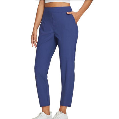 ⏰🎁Hoge elastische broek voor dames met zakken met ritssluiting