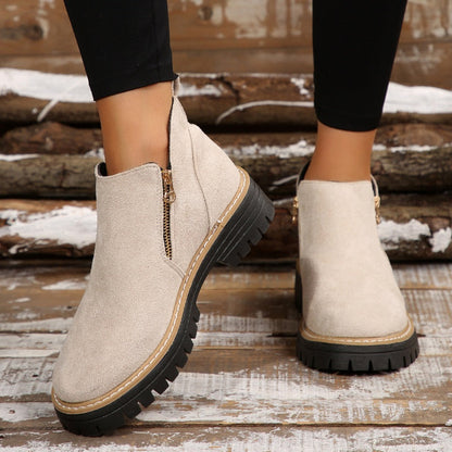 👠 ✨Dames Ronde Neus Schoenen Met Zij-ritssluiting: Comfortabel & Stijlvol Voor Elke Dag!