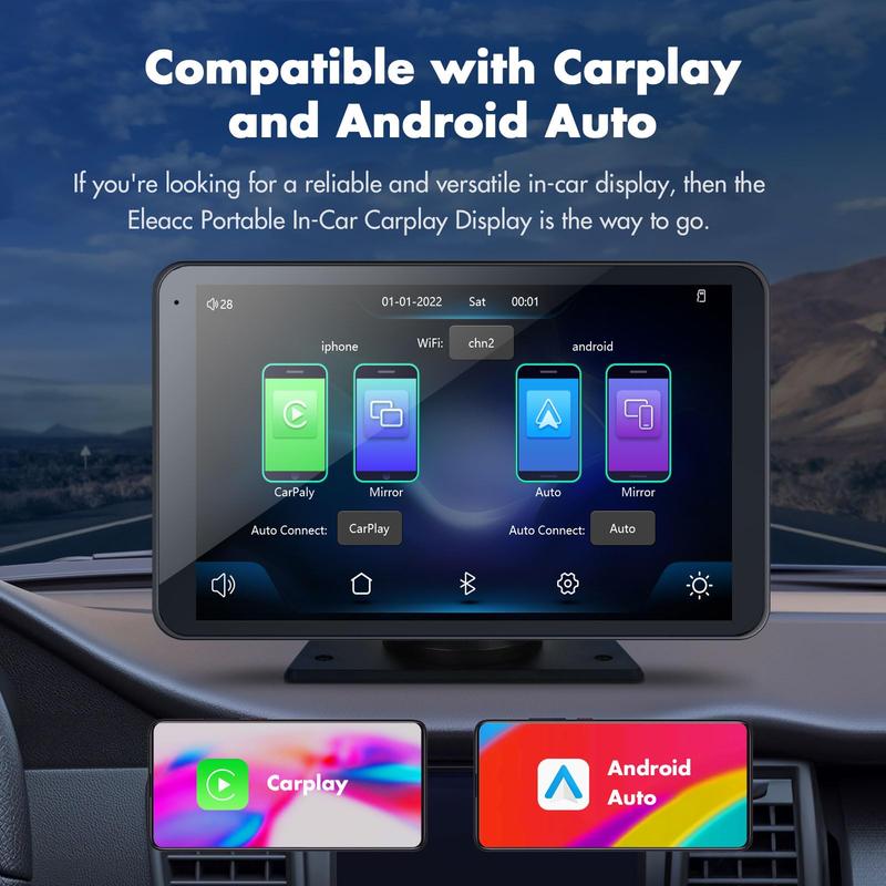 2025 Dernier écran portable de Carplay | Système d'infodivertissement de voiture multi-appareil à grande compatibilité