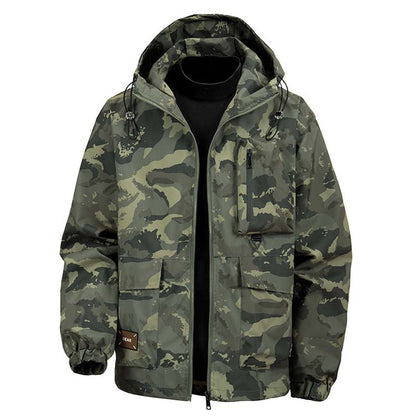 🦅 Veste camouflage pour homme : capuche, plus de poches et résistante aux intempéries – Parfaite pour l'extérieur et la ville !