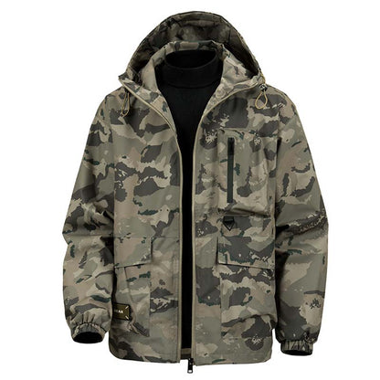 🦅 Veste camouflage pour homme : capuche, plus de poches et résistante aux intempéries – Parfaite pour l'extérieur et la ville !