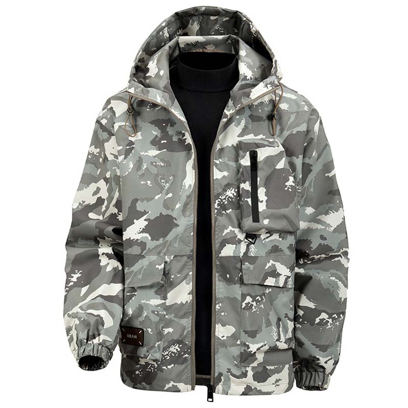 🦅 Veste camouflage pour homme : capuche, plus de poches et résistante aux intempéries – Parfaite pour l'extérieur et la ville !