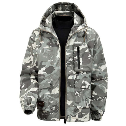 🦅 Veste camouflage pour homme : capuche, plus de poches et résistante aux intempéries – Parfaite pour l'extérieur et la ville !