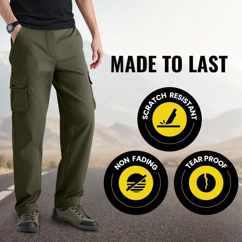 👖 50% OFF MAINTENANT ! 🏃 Pantalon Cargo Multi-Poches Homme - Tissu Respirant et Coupe Moderne pour Outdoor ou Urbain 🏙️📦