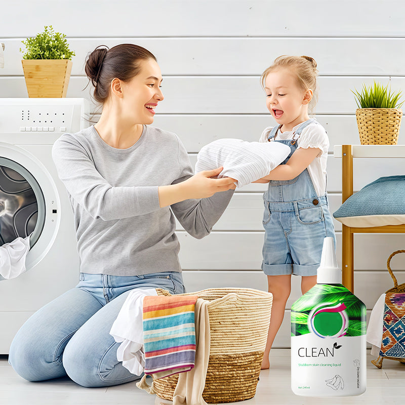 ✨ Puissant détachant pour vêtements - Élimine les taches de graisse, de vin et d'encre en quelques secondes, doux pour les tissus 🧴🔥