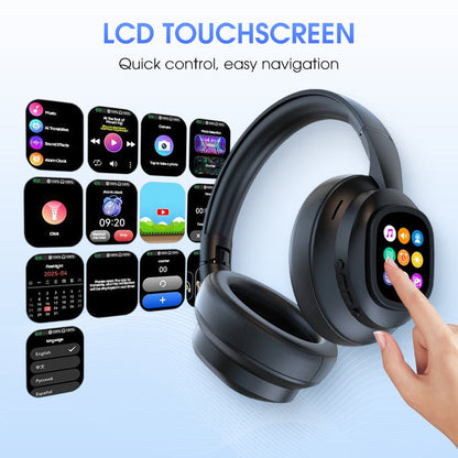 🎧 50% de réduction! ✨ Casque Bluetooth IA - Écran LCD intelligent et assistant vocal avec qualité sonore premium pour la musique et les appels 📱✨