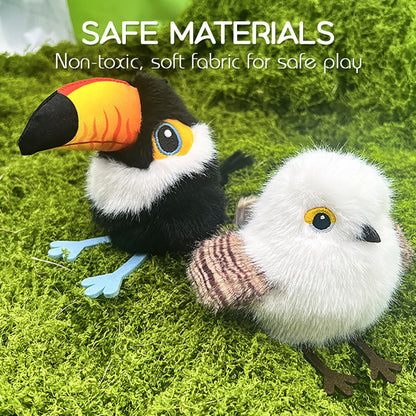 🎁🐱Jouet interactif pour chat en forme d'oiseau réaliste