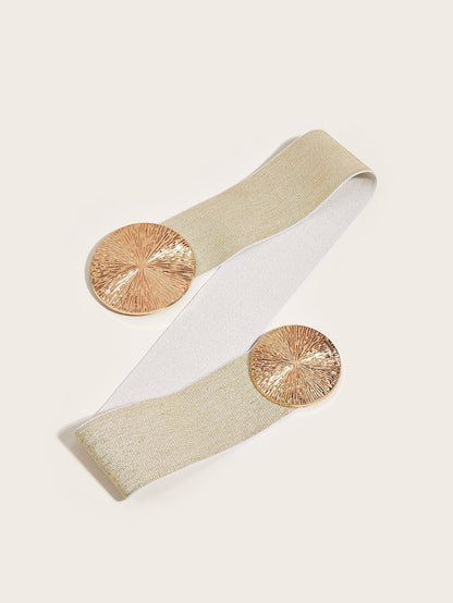 Vintage gouden gesp hoge elastische riem voor dames🎁