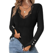 💖 Valentijnsdeal | Elegante V-hals Top met Kanten Details – Vrouwelijk, Comfortabel & Perfect voor Elke Date
