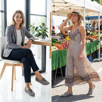 👟Dames Comfortabele Casual Loafers: Zacht PU-Leer + Antislip Zool – Perfect Voor Elke Outfit & Elke Dag!
