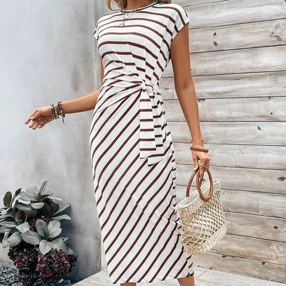 🥳2026 HOT SALE 50% OFF! 🥳💞50K+ VERKOCHT!🌸 Dames knoop bodycon jurk – luipaardprint, buik-verhullende knoop. Comfortabel & chic voor feestjes of date nights. Voel je prachtig. ✨🌹