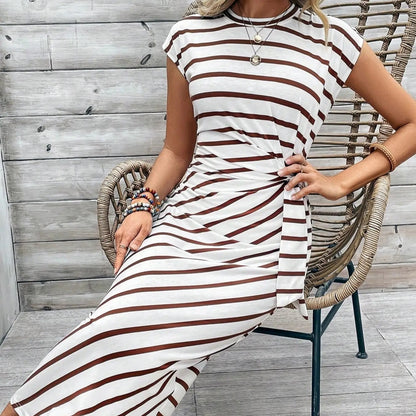 🥳2026 HOT SALE 50% OFF! 🥳💞50K+ VERKOCHT!🌸 Dames knoop bodycon jurk – luipaardprint, buik-verhullende knoop. Comfortabel & chic voor feestjes of date nights. Voel je prachtig. ✨🌹