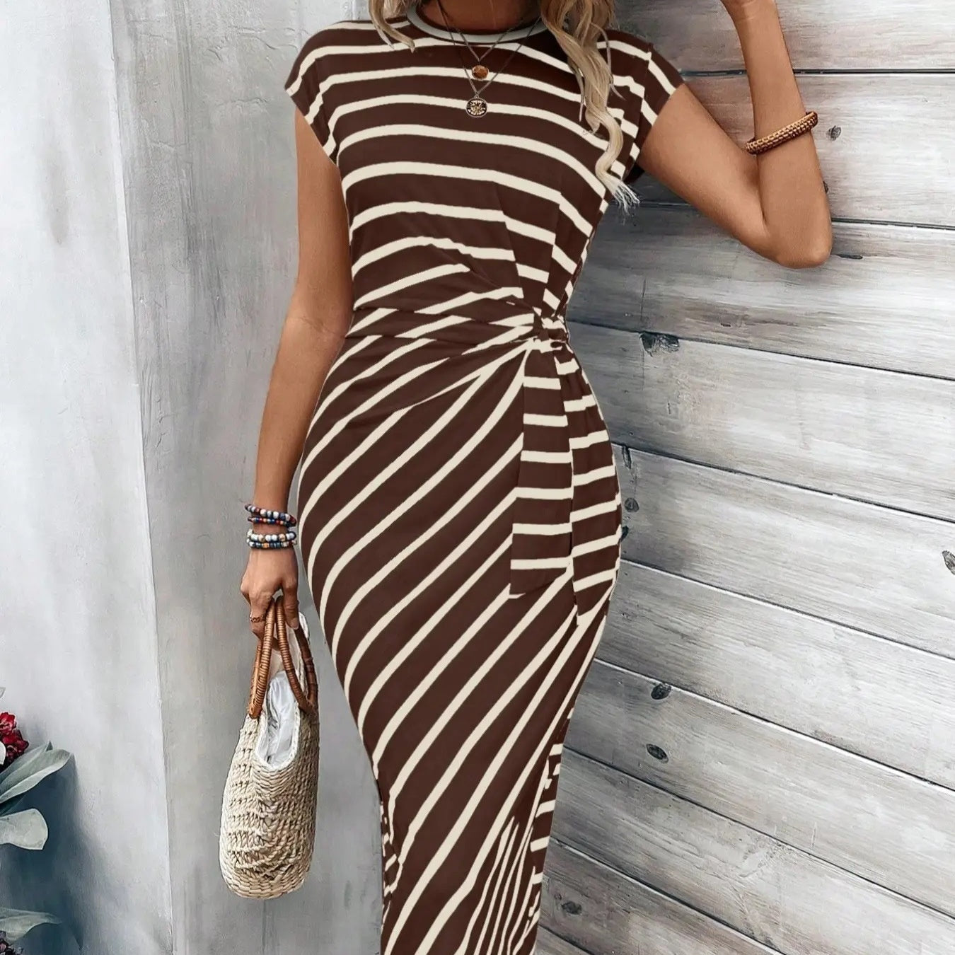 🥳2026 HOT SALE 50% OFF! 🥳💞50K+ VERKOCHT!🌸 Dames knoop bodycon jurk – luipaardprint, buik-verhullende knoop. Comfortabel & chic voor feestjes of date nights. Voel je prachtig. ✨🌹