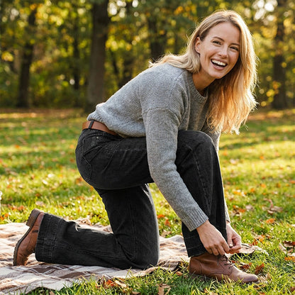 🎉Nieuwjaars Cadeau 50% KORTING!👖Retro Flare Jeans Dames – Slank Effect, Comfortabele Stretch & Utilitaire Zakken!