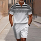 🔥60% KORTING🔥 Heren shirt en short set met kwartrits