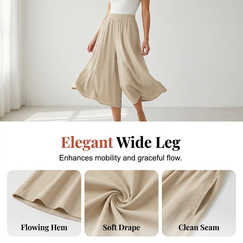 ⏰🔥 TIJDELIJK 50% KORTING! 👖 Lichtgewicht cropped broek voor dames met elastische taille (S-3XL) – Comfortabel, soepel vallend & perfect voor casual zomeroutfits ✨🌿