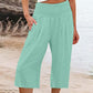 ⏰🔥 TIJDELIJK 50% KORTING! 👖 Lichtgewicht cropped broek voor dames met elastische taille (S-3XL) – Comfortabel, soepel vallend & perfect voor casual zomeroutfits ✨🌿