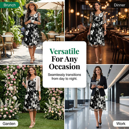 ✨NIEUW & AANBIEDING｜Chiffonjurk met bloemenprint, losse pasvorm en elegant👗