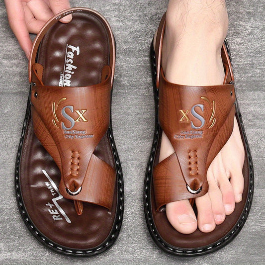👣TIJDELIJK 50% KORTING!🌿Ademende, zachte leren outdoorsandalen voor heren (ook in grote maten) – ondersteunend, antislip, instapmodel 🌲