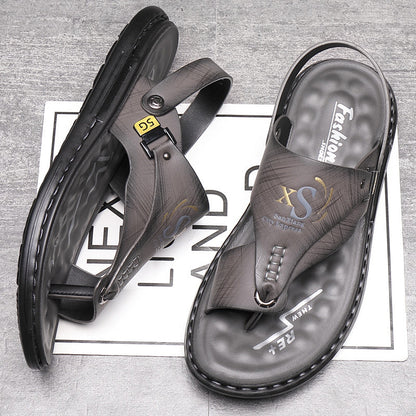 👣TIJDELIJK 50% KORTING!🌿Ademende, zachte leren outdoorsandalen voor heren (ook in grote maten) – ondersteunend, antislip, instapmodel 🌲
