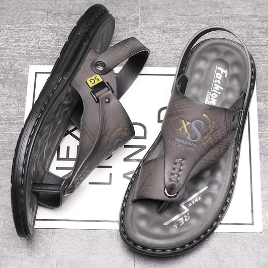 👣TIJDELIJK 50% KORTING!🌿Ademende, zachte leren outdoorsandalen voor heren (ook in grote maten) – ondersteunend, antislip, instapmodel 🌲